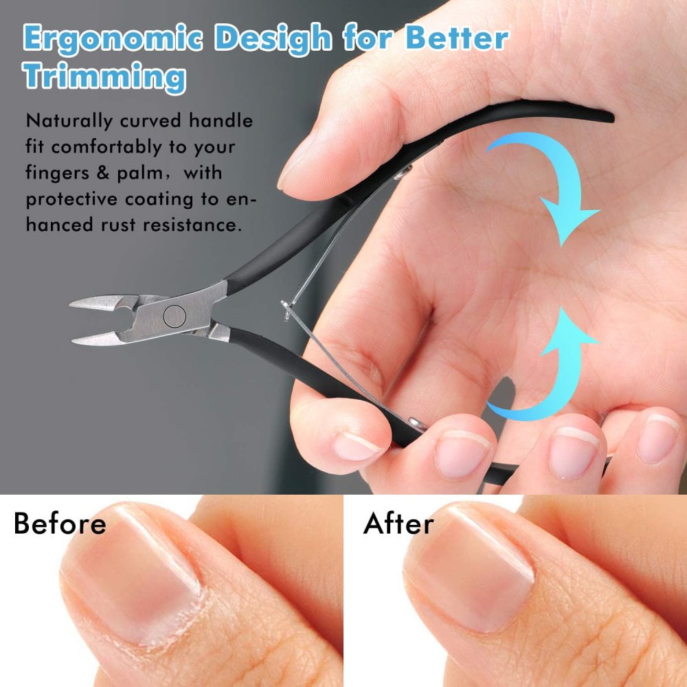Greswe Cuticle Trimmer Professional Stainless Steel Cuticle Nipper Professional Cuticle Cutter Cuticle Clippers Scissors Cuticle Remover Manicure To