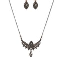 thumbnail image 3 of SOHI Women Brown Rhodium-Plated Stone Studded Jewellery Set, 3 of 6
