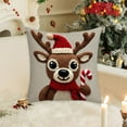 thumbnail image 4 of Under $5 Christmas Throw Pillow Covers 18x18" Christmas Festival Decoration Sofa Decoration Linen Pillow Party Supplies, 4 of 7