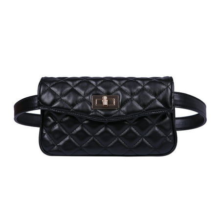 8 Kids Accessories Belts - HDE Quilted Fashion Belt Bag Adjustable Fanny Pack Waist Pack 2 Belts Included