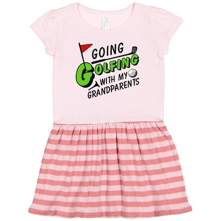 

Inktastic Going Golfing with My Grandparents- Kids Golf Gift Toddler Girl Dress