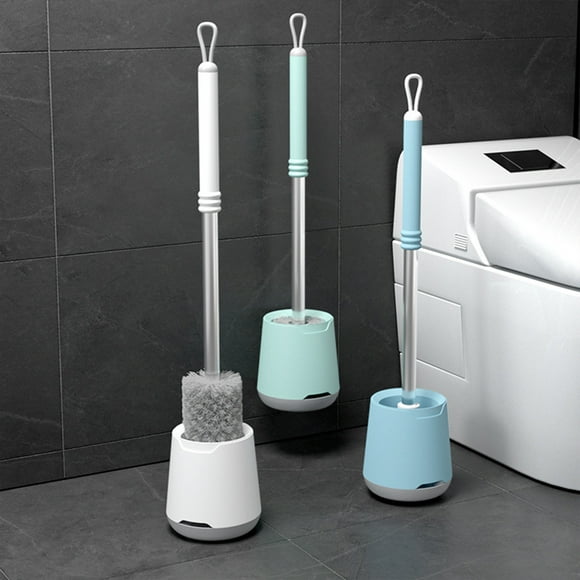 Cepillo para Inodoro de Cerdas Duras - Kit de Cepillo para Inodoro de Limpieza Limpiador, Azul MNFD
