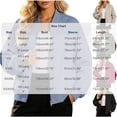 thumbnail image 3 of Zpanxa Bomber Jacket Women Short Plus Size Zip Up Stand Collar Casual Coat with Pockets Light Blue L, 3 of 7