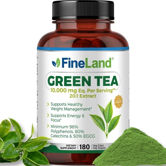 Fineland Vitamins Green Tea Extract 10000mg 180 Count