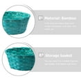thumbnail image 1 of QUTETN Basket Basket Woven Easter Storage Round Egg Basketsfruit Small Wicker Bread Largetop Table Display Desktop Snack, 1 of 11