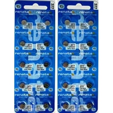Renata Batteries 377 Silver Oxide Watch Battery (20 Pack)