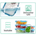 thumbnail image 4 of Recipientes de vidrio para almacenamiento de alimentos UMEIED, paquete de 10, a prueba de fugas, 4 of 5