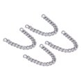 thumbnail image 3 of Cadenas de bordillo de 10 m, cadena artesanal de Metal Simple elegante de cobre para cadenas de bolsos DIY, collar, pulsera, fabricación de joyas DC3 Plata, 3 of 5