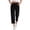 Black, variant on Women's Sweatpants Casual Sporty Elastic Waist Corduroy Pockets Long Lounge Trousers Pants Army Green Size M