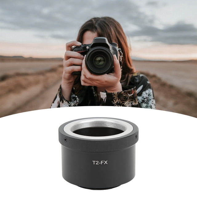 Adaptador de Montaje de Lente, Anillo de Adaptador T2-FX de Trabajo Fino para Fuji X-E1 Para Fuji FX Mount Camera