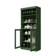 thumbnail image 3 of Palace Imports 100% Solid Wood 32" Pantry Cabinet with Frosted Glass Doors and Adjustable Shelves, Green, 3 of 7