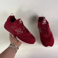 thumbnail image 1 of New Balance 580 Athletic Running Sneakers Mens 9 Red Suede Lace-Up Low Top, 1 of 5
