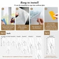 thumbnail image 6 of Marble White Window Privacy Film, Ombre Grey Modern Minimalist Static Cling UV Sun Blocking Heat Control Window Tint Day and Night, Non-Adhesive Reusable One Way Windows Privacy Cover 35.4''x78.7'', 6 of 7
