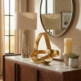 thumbnail image 4 of Decorative Aluminum Knot Sculpture for Home Decor - Modern Ornaments Figurine for Bathroom, Office, and Living Room - Stylish Shelf Accent, Coffee Table Decor, or Any Room Display - 11", Gold, 4 of 14