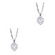 thumbnail image 3 of Jumpingount Collar de mujer de repuesto chapado en forma de corazón respetuoso con la piel, Gargantilla elegante romántica para niñas, joyería, Blanco 2Conjunto, 3 of 6