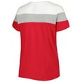 thumbnail image 3 of Women's Red/Heather Gray St. Louis Cardinals Plus Size Colorblock T-Shirt, 3 of 3