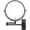 Black-wall Mounted-10x, variant on Large Size Tabletop Makeup Mirror With Magnification 9-inch Double-sided 360° Swivel Free Standing Vanity 1x/10x Magnifying Stand For Bathroom & Bedroom Matte Black No Light