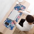 thumbnail image 3 of Long Mouse Pads for Desk,Pioneer Flower Floral Print Pattern Desk Mats on Top Of Desks, Desk Mouse Pad Extra Large with 3mm Non-Slip Base and Stitched Edge for Gaming,Office,Work,Home 31.5"x11.8", 3 of 6