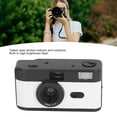 thumbnail image 6 of NFTIGB 35MM Film Camera Reusable Lightweight Vintage Retro Camera Built-in Flash with 28MM F/8 Lens 1/120s Shutter Speed Portable Photography Student Festival Gift, Black and White, 6 of 9