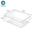 thumbnail image 4 of iDesign Fridge Storage Bin with Handle - Fridge Tray for Snacks, Meats, and Cheeses, 4 of 11