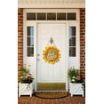 thumbnail image 3 of Sunflower Hello Summer Wood Door Hanger 12 Inch Large Wooden Flower Sign Inspirational Wall Porch Art Summer Fall Front Door Wreath Hanging for Bedroom Living Room Indoor Outdoor Kitchen Home Decor, 3 of 5