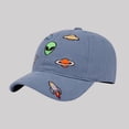 thumbnail image 4 of CYRBOKO Cotton, Cotton Breathable Adjustable Soft Top Baseball Caps for Kids Dark Blue Size 2-6 T, 4 of 5