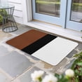 thumbnail image 2 of Brown Black White Boho Doormat Outdoor Entrance 20"x31.5", Modern Striped Art Absorb Moisture Dirt Door Mats, Non-Slip Rubber Backing Floor Mats Indoor, Low-Profile Front Door Rugs, 2 of 9