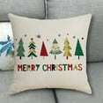 thumbnail image 3 of Merry Christmas Pillow Cover Cotton Linen Decorative Pillowcase Zipper Closure Holiday Home Decor Supplies, 3 of 10