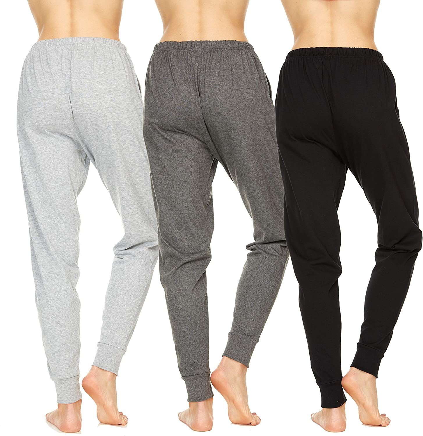 Essential Elements 3 Pack: Women's 100% Cotton Active Workout Gym Lounge  Sleep Casual Pajama Jogger Sweatpants : : Clothing, Shoes 