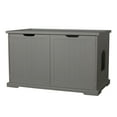 thumbnail image 2 of Merry PTH1031722510 Pet Cat Washroom Bench with Removable Partition Wall, Gray + Merry Products Decorative Pet Cage w/ Protection Box End Table, Black, 2 of 10