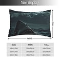 thumbnail image 2 of Honeii Moonlit Night Sky Shark Print Pillow Cases,Plush Throw Pillow Covers,Decorative Pillowcase for Sofa, Couch, Living Room-14"x20", 2 of 6