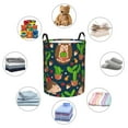 thumbnail image 6 of Fotbe Cute Hedgehogs Cactus Blue Laundry Basket with Handles, Waterproof Large Laundry Hamper, Wash Bag for Corner Dorm, Rolling Laundry Basket with Handles-Medium, 6 of 8
