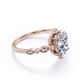 thumbnail image 3 of Anillo de compromiso JeenMata de 1,5 quilates con bisel de filigrana vintage, forma ovalada, moissanita y 5 piedras milgrain, chapado en oro rosa, 3 of 6
