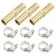 thumbnail image 1 of 1 Juego 10mm Cobre Manguera Lengüeta Montaje Conector con Abrazaderas, 1 of 1