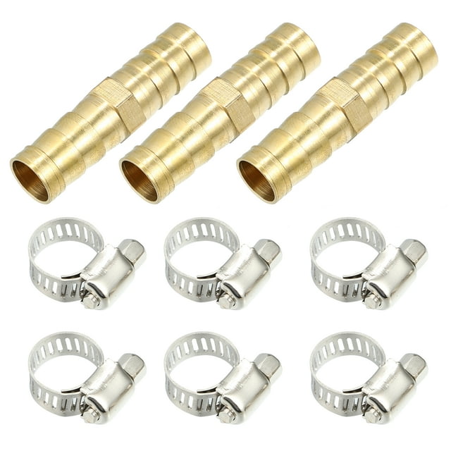 1 Juego 10mm Cobre Manguera Lengüeta Montaje Conector con Abrazaderas