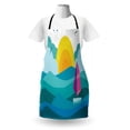 thumbnail image 3 of Colorful Apron, Contemporary Art Style Sunny View of Ocean with Sailing Yacht Marine Travel Hobby, Unisex Kitchen Bib with Adjustable Neck for Cooking Gardening, Adult Size, Multicolor, by Ambesonne, 3 of 4