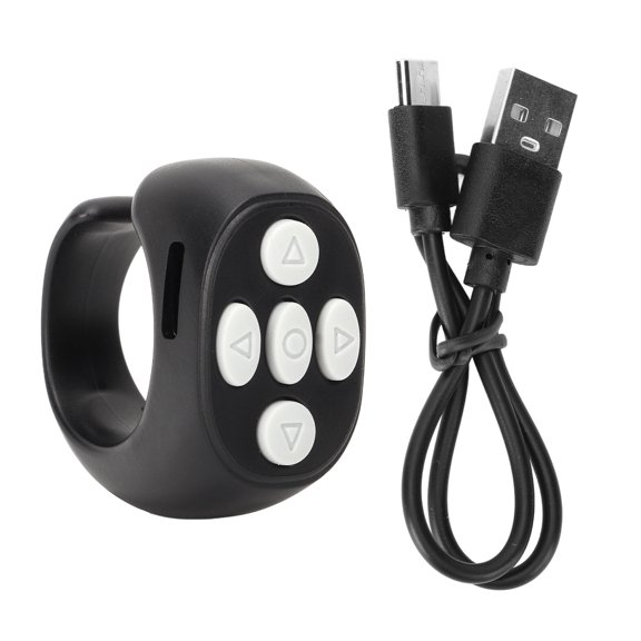 Control remoto Bluetooth Page Turner, teléfono remoto con anillo Bluetooth 5.3 Control remoto con anillo Bluetooth Control remoto inteligente con dedo diseñado para profesionales Jadeshay A