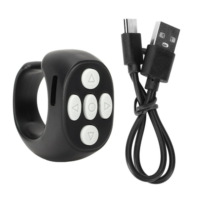 Control remoto Bluetooth Page Turner, teléfono remoto con anillo Bluetooth 5.3 Control remoto con anillo Bluetooth Control remoto inteligente con dedo diseñado para profesionales Jadeshay A