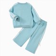 thumbnail image 5 of NOLDARES Baby Boy Waffle Clothes Fall Winter Long Sleeve Sweatshirt with Pants Set Toddler Cute Truck Embroidery Outfits Size:2-3 Y,Sky Blue, 5 of 8