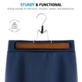 thumbnail image 3 of Zober High-Grade Wooden Pants Hangers with Clip, 10 Pack, Vintage Wood, 3 of 9