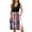 Hot Pink, variant on Women's Lightweight Sundress, Sleeveless Casual Summer Wear with Allover Patriotic Print, Perfect for Festivals and Daily Errands,Blue L
