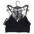 thumbnail image 2 of Marilyn Monroe Women's Lace Racerback Bralette 2 Pack - Army Green & Black - Small, 2 of 6