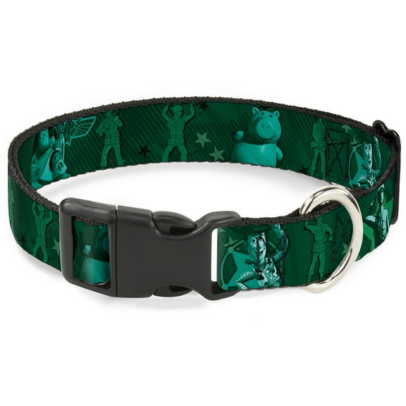 Disney Pet Collar, Dog Collar Plastic Buckle, Woody Friends Keep Calm Reach For the Sky Blues, 15 to 24 Inches 1.0 Inch Wide