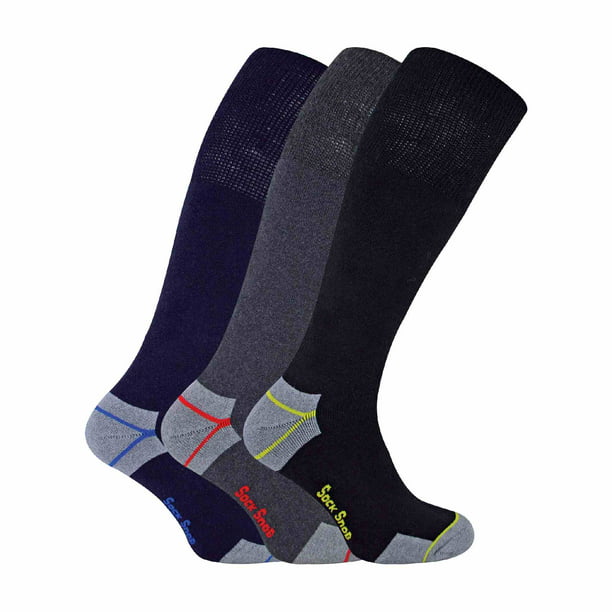 Sock Snob - Mens 6 Pack Long Knee High Work Socks for Steel Toe Boots ...