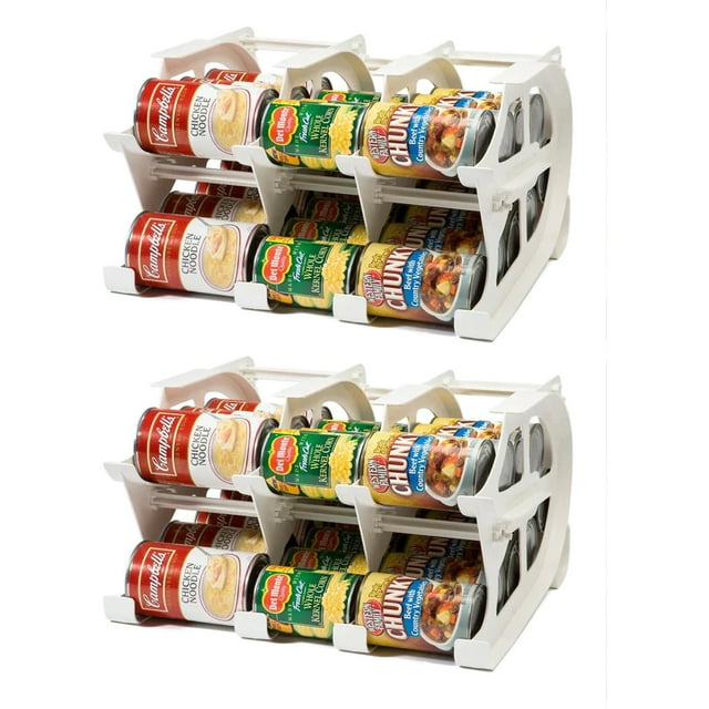FIFO Countertop Mini Can Tracker Holds 10 to 24 Oz Cans, USA Made (2 Pack)