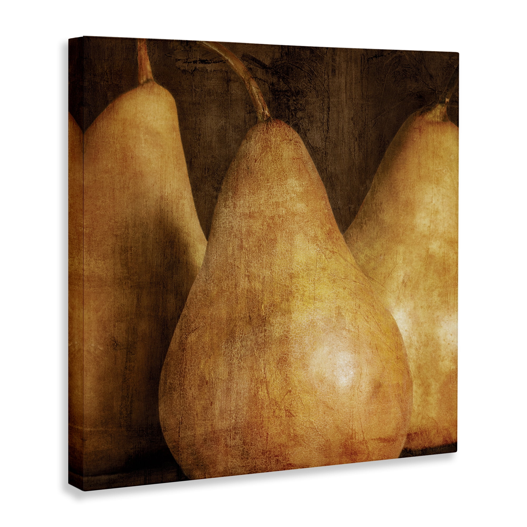 Stupell Industries Rustic Vintage Pears Food & Beverage Painting Wrapped Canvas Art Print Wall Art, 17 x 17
