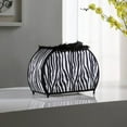 thumbnail image 2 of Ore International 11.75" in ZEBRA ANIMAL PRINT PURSE w/ BLACK FAUX HANDLE TABLE LAMP, 2 of 4