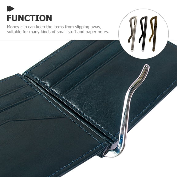 Luxshiny 3-Pack Spring Money Clip Metal Bill Holder Clamp for Cash and Credit Cards