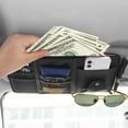 thumbnail image 7 of USTOP 2 Pack Car Sun Visor Organizer, Universal Visor Storage Holder with 6 Pockets for Glasses, Phone, Maps, Tolls, Sunglasses, for Men & Women, Car Accessories, 7 of 7
