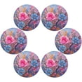 thumbnail image 3 of GZHJMY Blue and Pink Flower Round Placemats 15.4in, Washable Heat Resistant Table Mats for Dining Tables Kitchen Wedding Party Decoration Plate Mats Set of 1 Table Mat, 3 of 7
